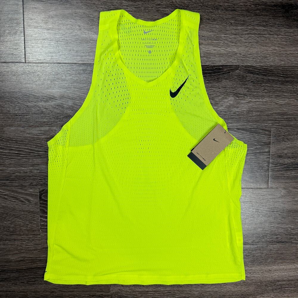 Nike AeroSwift Dri-FIT ADV Running Singlet Volt Men's L NWT FN4231-702
